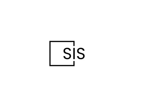 Sis Буквы Изолированы Белом Фоне Векторный Логотип — стоковый вектор