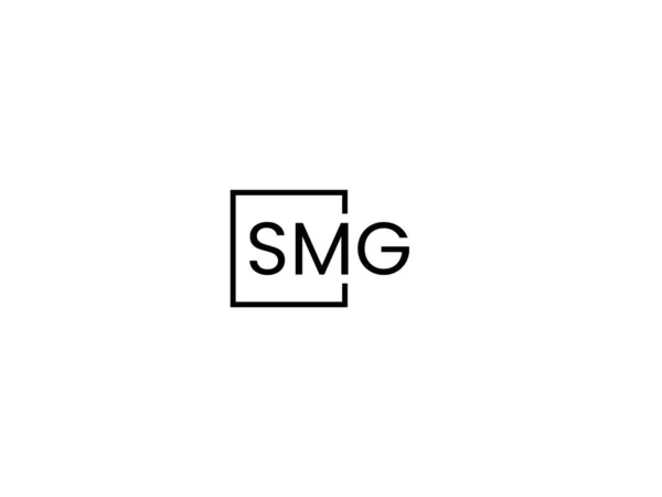 Lettres Smg Isolées Sur Fond Blanc Logo Vectoriel — Image vectorielle