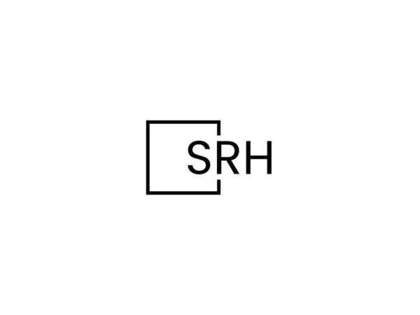 在白色背景 矢量标识上分离的Srh字母 — 图库矢量图片