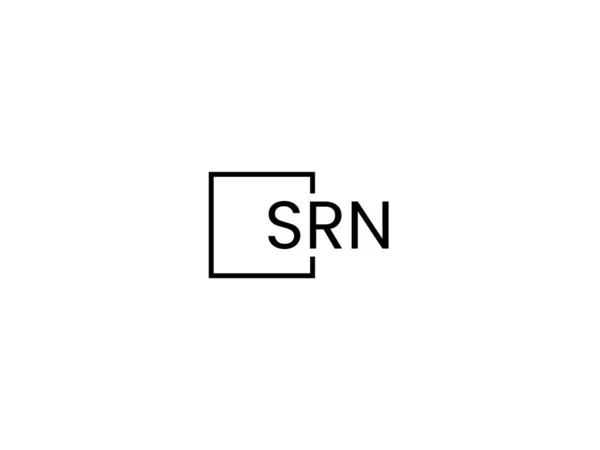 在白色背景上分离的Srn字母 矢量标识 — 图库矢量图片
