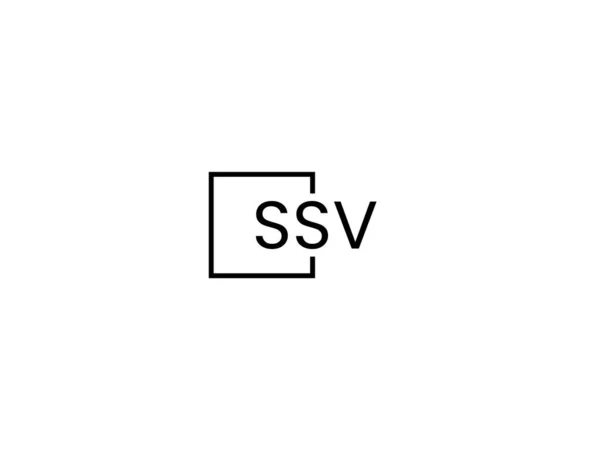 Letras Ssv Aisladas Sobre Fondo Blanco Logotipo Vectorial — Archivo Imágenes Vectoriales