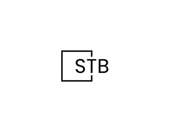 Cartas Stb Isoladas Fundo Branco Logotipo Vetor —  Vetores de Stock