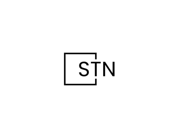 Stn Písmena Izolovaná Bílém Pozadí Vektorové Logo — Stockový vektor