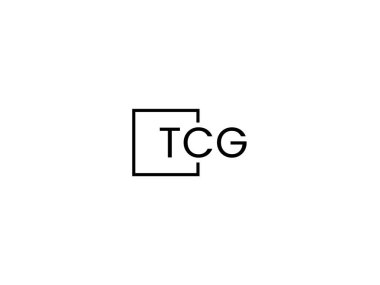 Beyaz arkaplan ve vektör logosunda TCG harfleri izole edildi