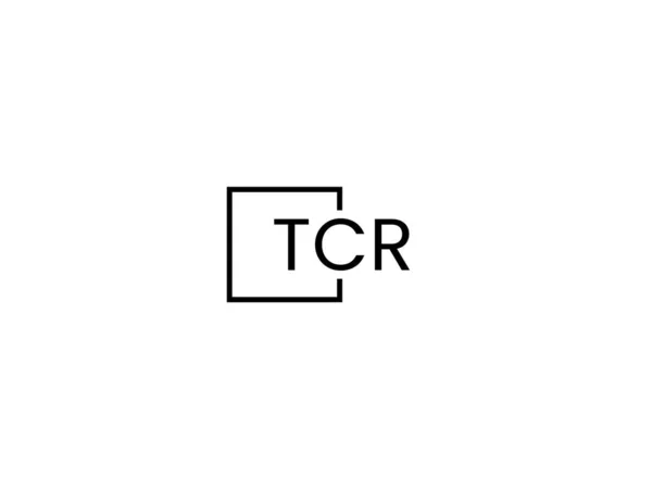 Tcr Letters Isolated White Background Vector Logo — Stock Vector
