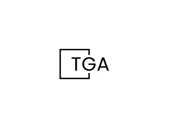 在白色背景 矢量标识上分离的Tga字母 — 图库矢量图片