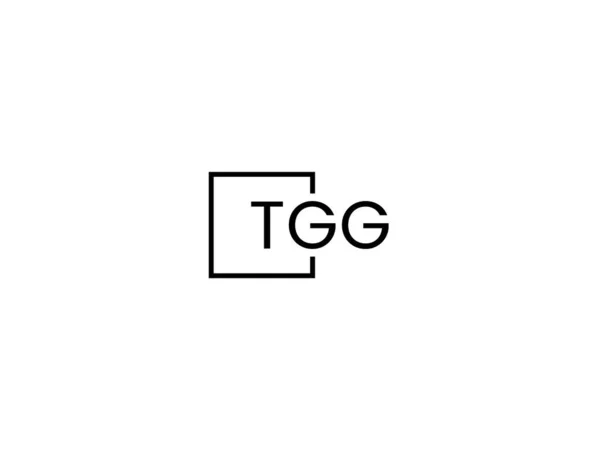 Letras Tgg Aisladas Sobre Fondo Blanco Logotipo Vectorial — Archivo Imágenes Vectoriales