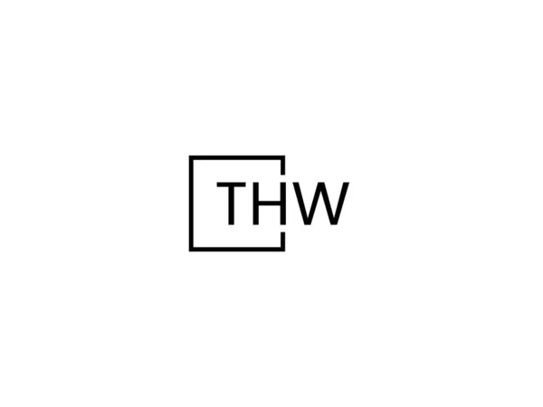 Lettres Thw Isolées Sur Fond Blanc Logo Vectoriel — Image vectorielle