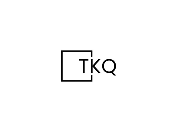 Tkq Letters Geïsoleerd Witte Achtergrond Vector Logo — Stockvector