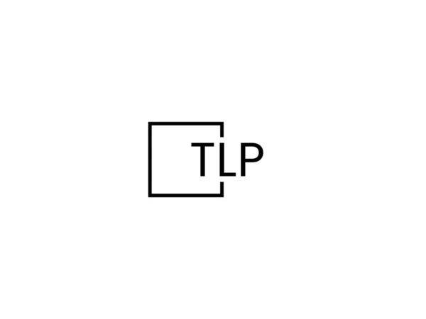 白い背景に隔離されたTlp文字 ベクトルロゴ — ストックベクタ
