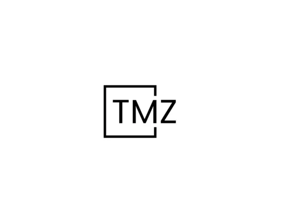Tmz Letras Aisladas Sobre Fondo Blanco Logotipo Del Vector — Archivo Imágenes Vectoriales