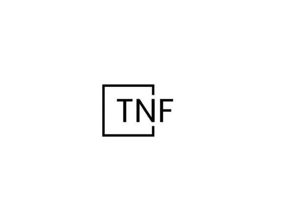 Tnf Letters Geïsoleerd Witte Achtergrond Vector Logo — Stockvector