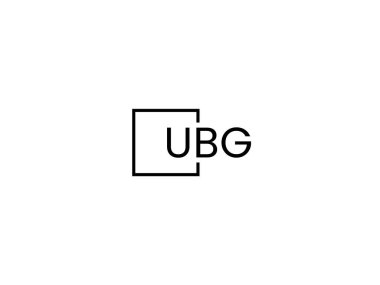 ubg harfleri logo tasarım vektör şablonu