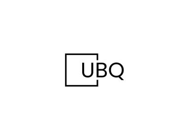ubq harfleri logo tasarım vektör şablonu