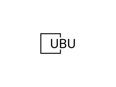 ubu harfleri logo tasarım vektör şablonu