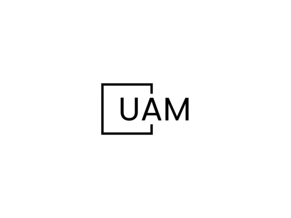 Uam Letters Logo Ontwerp Vector Template — Stockvector