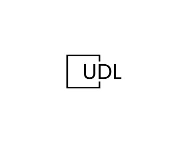 udl harfleri logo tasarım vektör şablonu