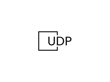udp harfleri logo tasarım vektör şablonu