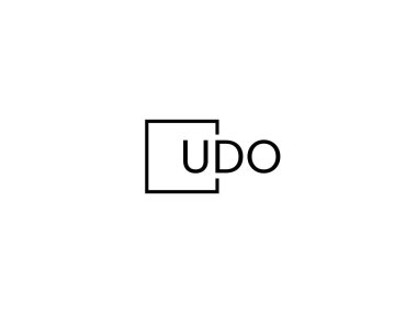 udo harfleri logo tasarım vektör şablonu
