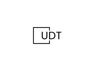 udt harfleri logo tasarım vektör şablonu