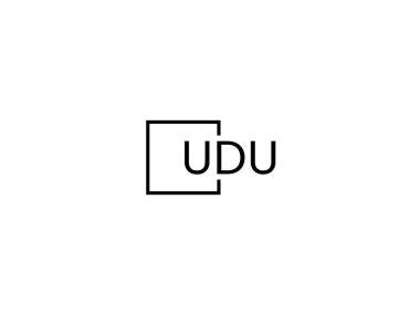 udu harfleri logo tasarım vektör şablonu