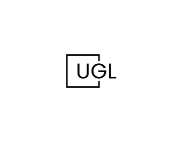 ugl harfleri logo tasarım vektör şablonu