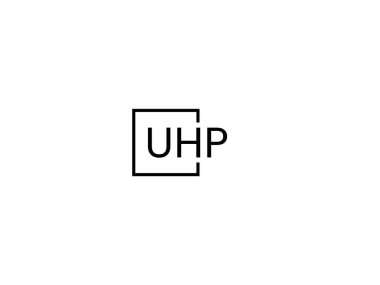 uhp harfleri logo tasarım vektör şablonu