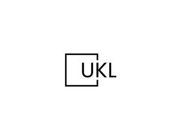 ukl harfleri logo tasarım vektör şablonu