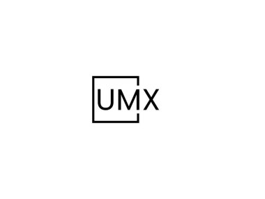 umx harfleri logo tasarım vektör şablonu