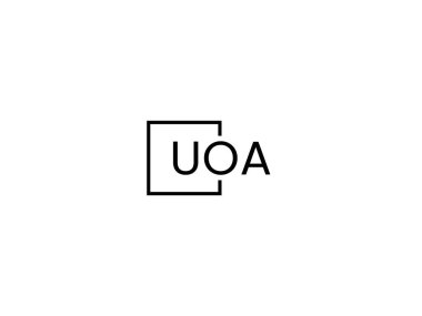 uoa harfleri logo tasarım vektör şablonu