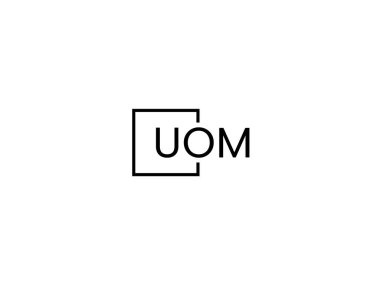 uom harfleri logo tasarım vektör şablonu