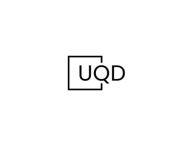 uqd harfleri logo tasarım vektör şablonu