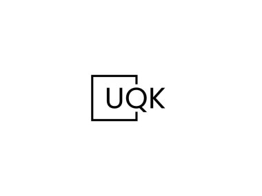uqk harfleri logo tasarım vektör şablonu