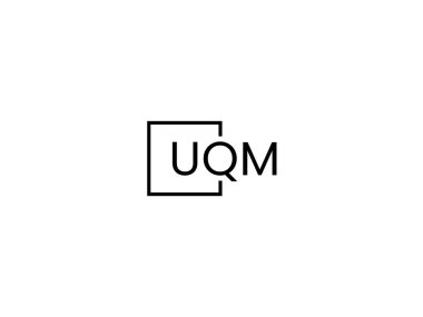 uqm harfleri logo tasarım vektör şablonu
