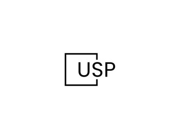 usp harfleri logo tasarım vektör şablonu