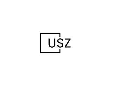 usz harfleri logo tasarım vektör şablonu