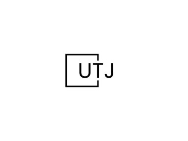 utj harfleri logo tasarım vektör şablonu
