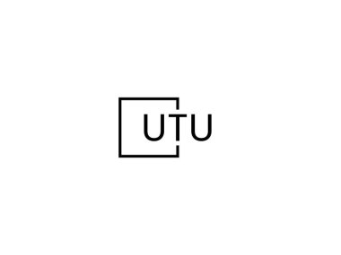 utu harfleri logo tasarım vektör şablonu