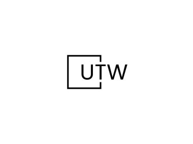utw harfleri logo tasarım vektör şablonu