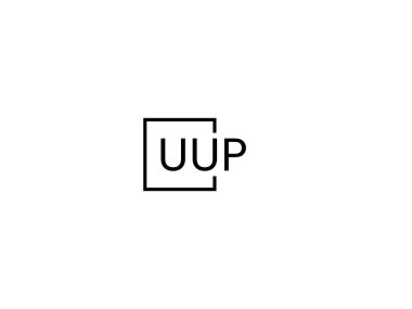 uup harfleri logo tasarım vektör şablonu
