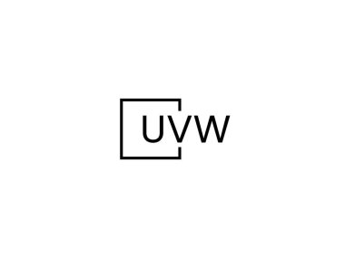 uvw harfleri logo tasarım vektör şablonu