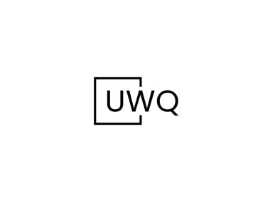 uwq harfleri logo tasarım vektör şablonu