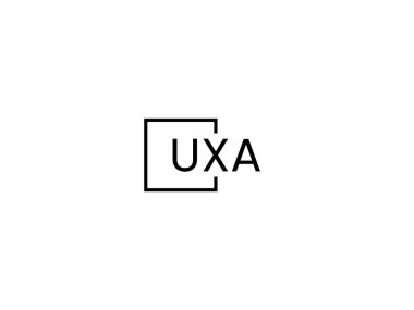 uxa harfleri logo tasarım vektör şablonu