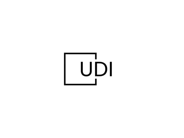 Udi Bokstäver Logo Design Vektor Mall — Stock vektor