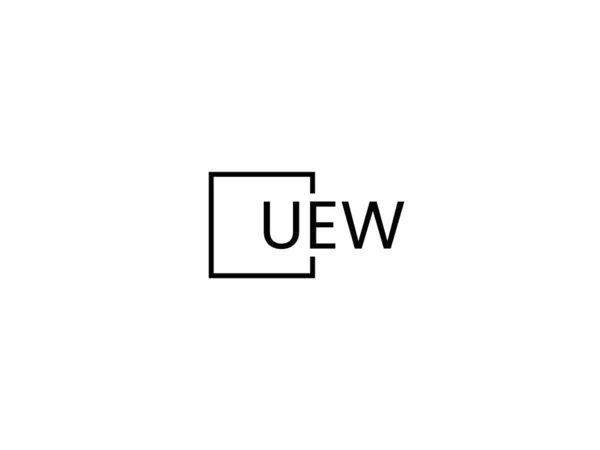 Uew Letters Logó Design Vektor Sablon — Stock Vector