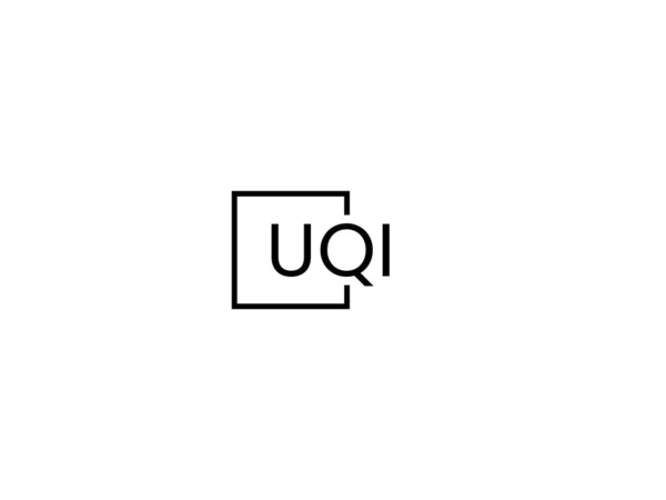 Uqi Letters Logo Ontwerp Vector Template — Stockvector