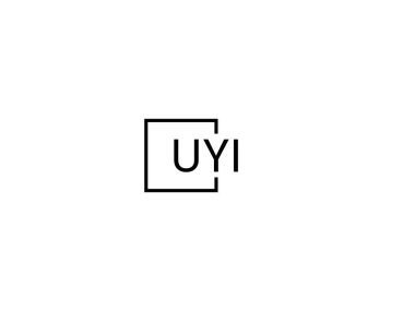 Uyi harfleri logo tasarım vektör şablonu