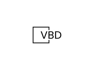 vbd harfleri logo tasarım vektör şablonu