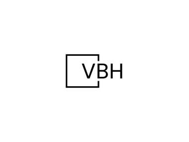 vbh harfleri logo tasarım vektör şablonu
