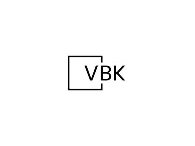 vbk harfleri logo tasarım vektör şablonu